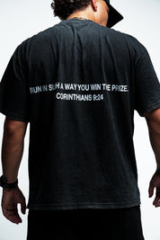 The Prize "Faded" Tee in Black