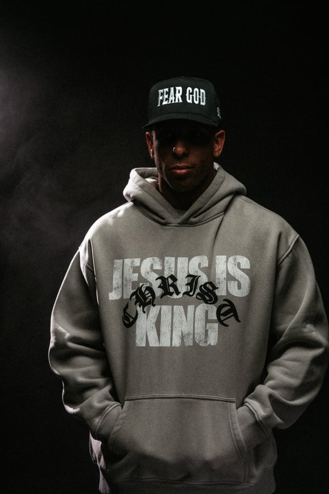 Jesus is King "Premium" Hoodie in Grey