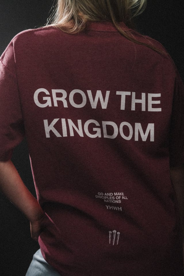 Grow the Kingdom “Premium Waffle” Tee in Red