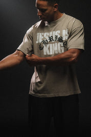 Jesus is King “Premium” Tee in Brown
