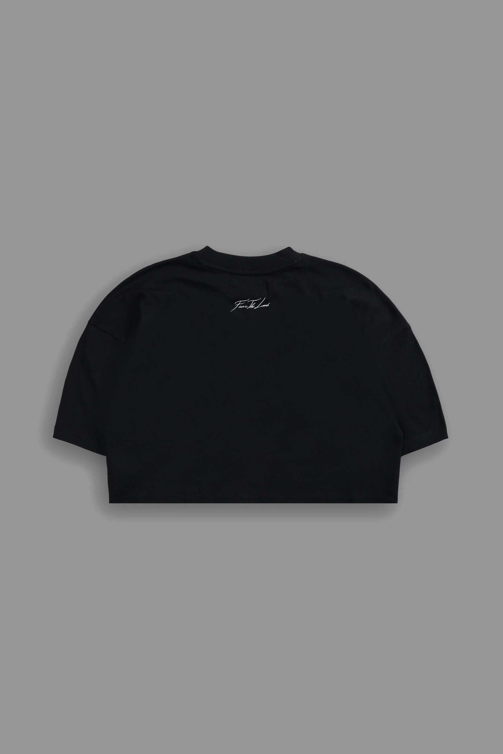 Angel "Faded" Crop Tee in Black