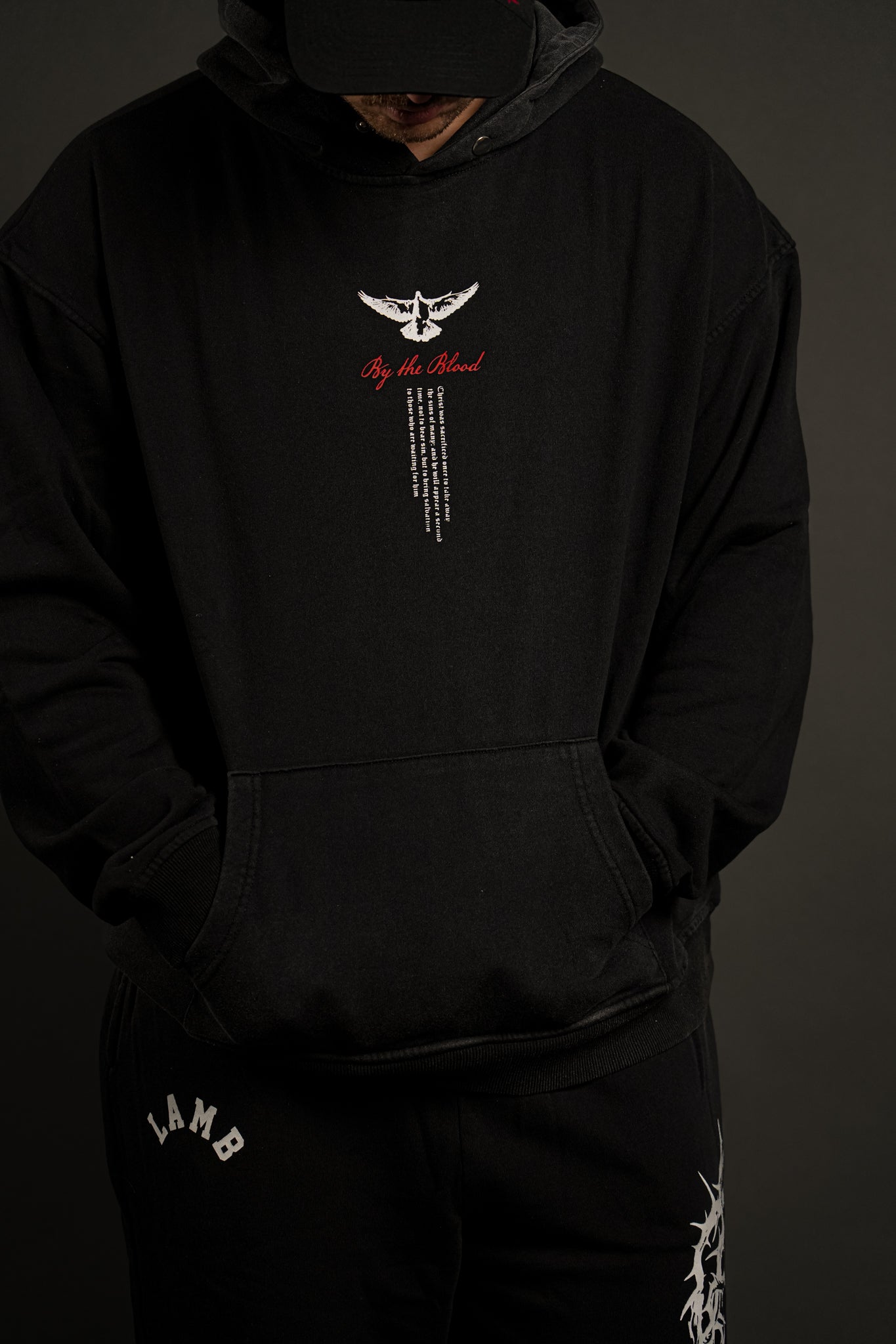 By the Blood "Faded" Hoodie in Black
