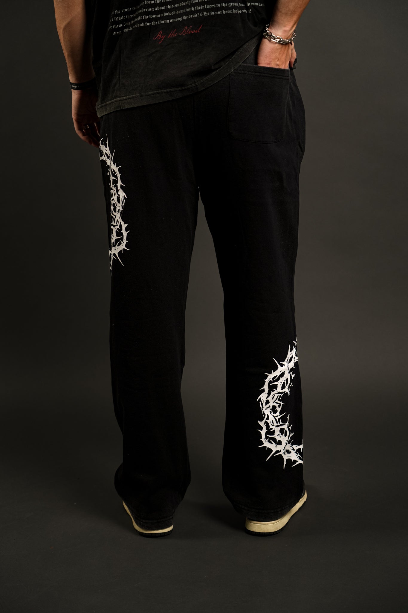 Crown of Thorns "Faded" Sweats in Black