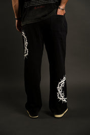 Crown of Thorns "Faded" Sweats in Black