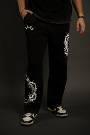 Crown of Thorns "Faded" Sweats in Black