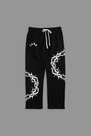 Crown of Thorns "Faded" Sweats in Black
