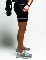 Pierced "Race" Half Tights in Black