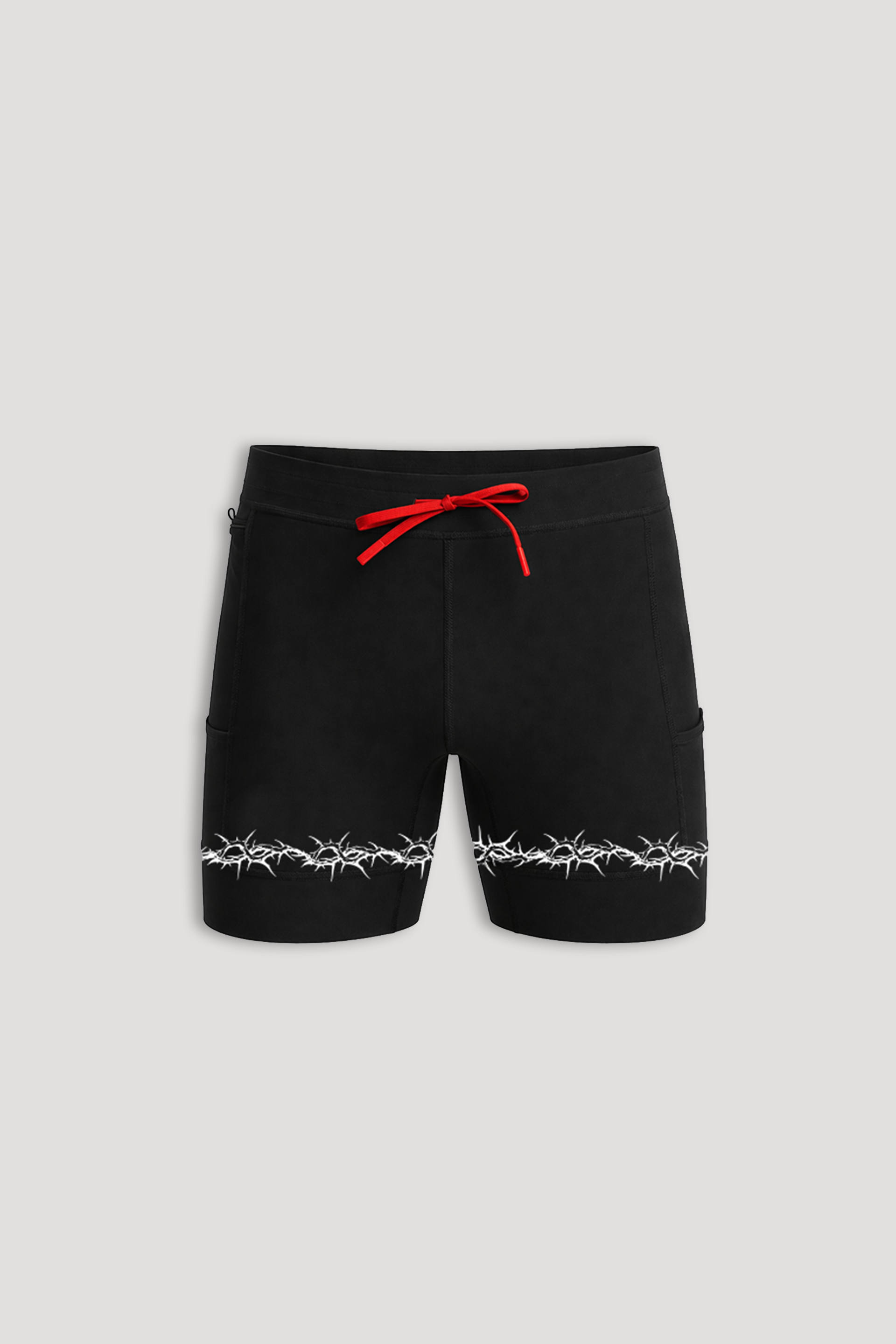 Pierced "Race" Half Tights in Black