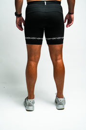 Pierced "Race" Half Tights in Black