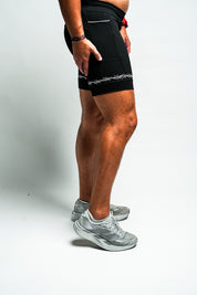 Pierced "Race" Half Tights in Black