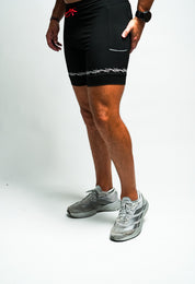 Pierced "Race" Half Tights in Black