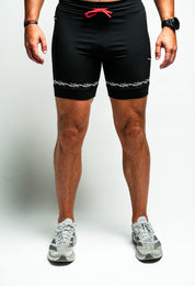 Pierced "Race" Half Tights in Black