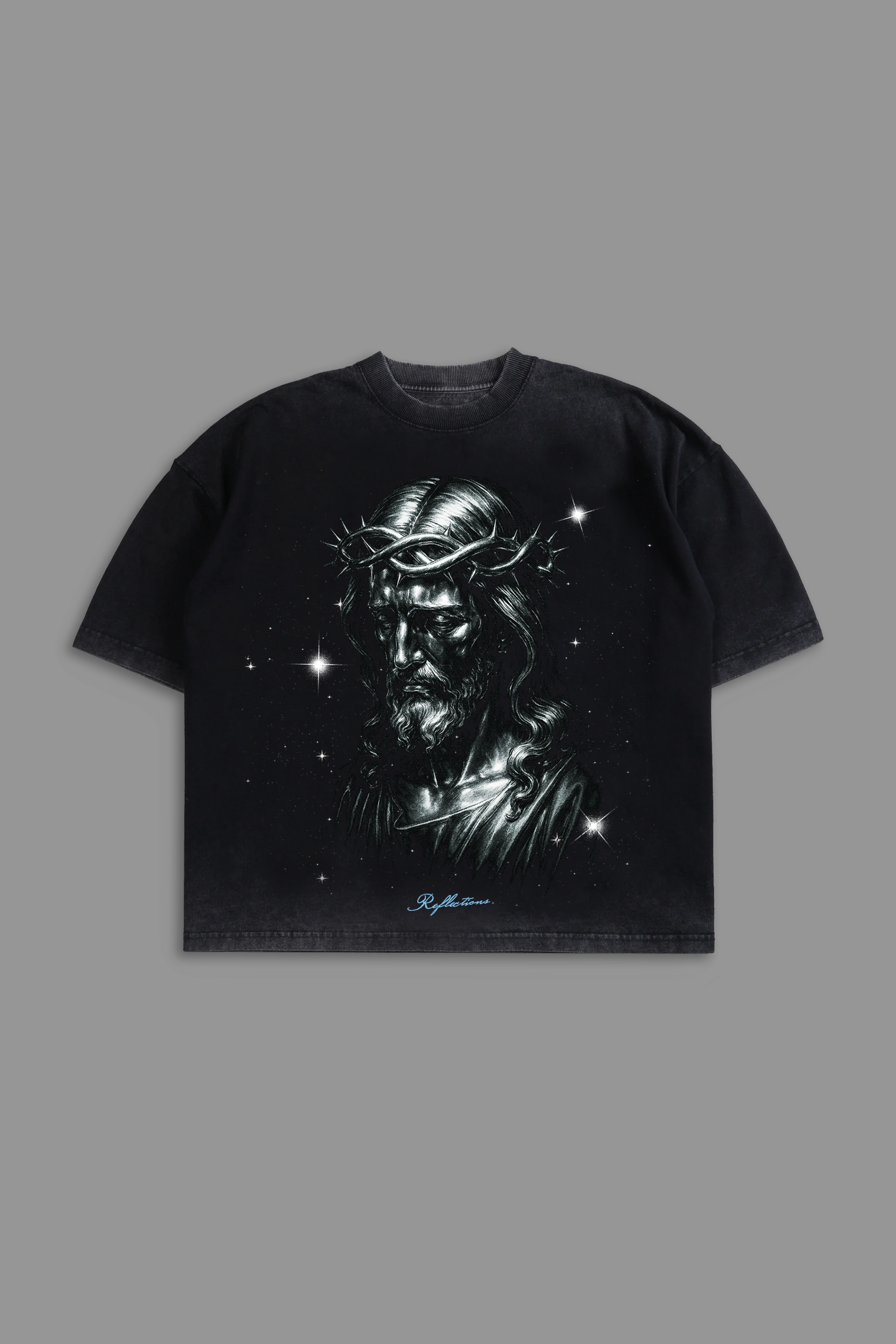 Thorns & Stars "Faded" Tee in Black