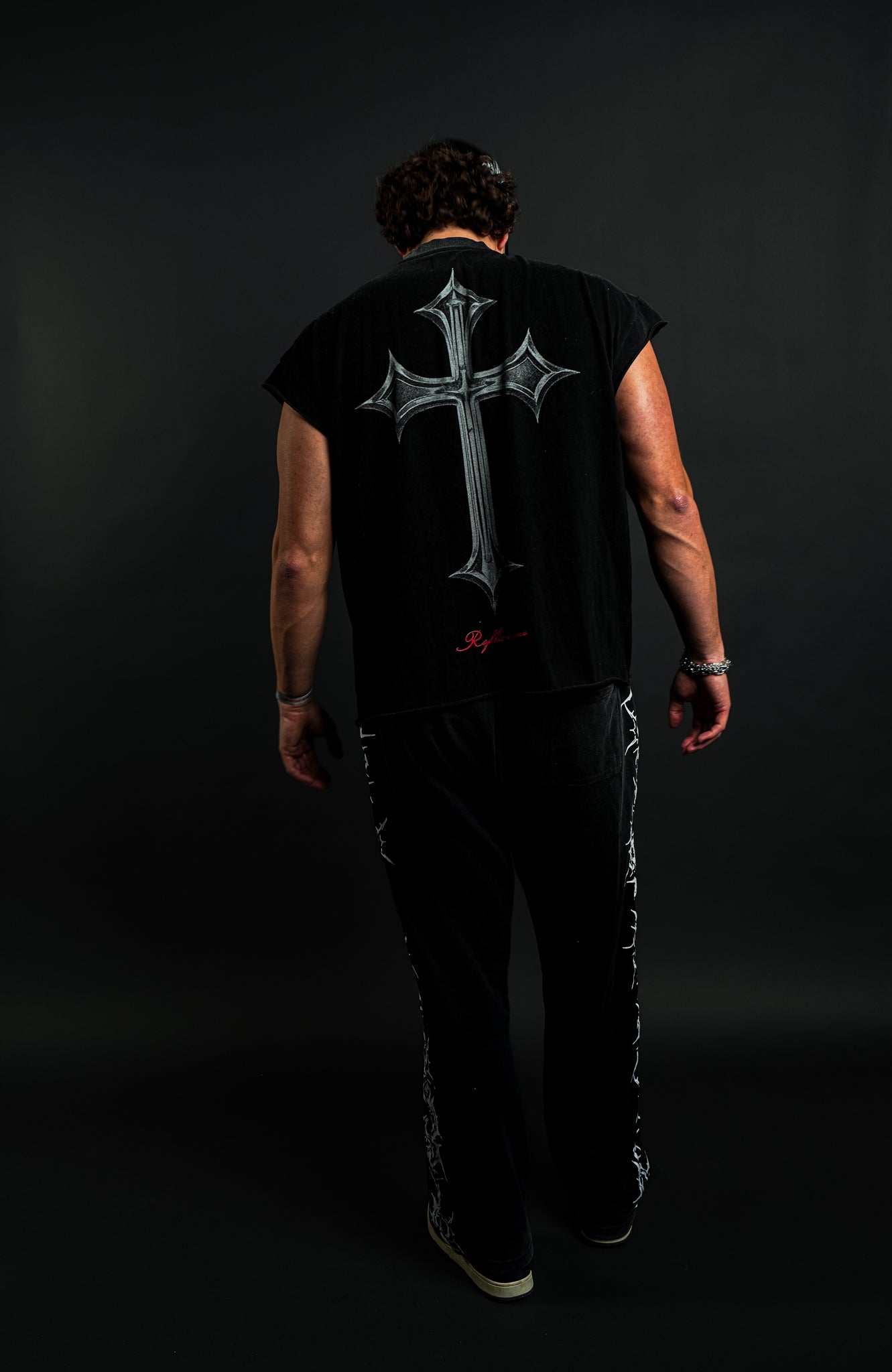 Chrome Cross "Warrior Cut" Tee in Black