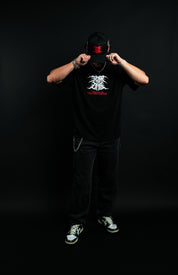 Chrome Cross "Faded" Tee in Black