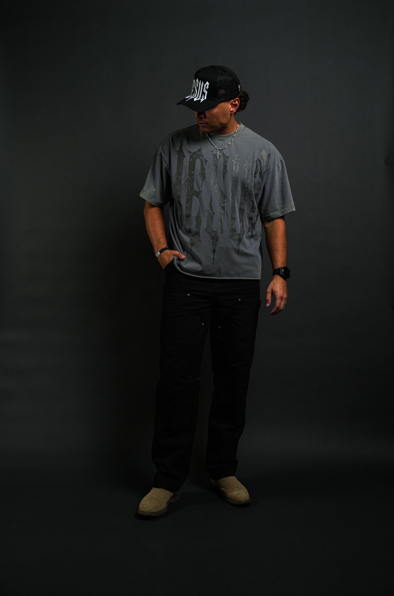 The Covenant "Rend Cut" Tee in Grey