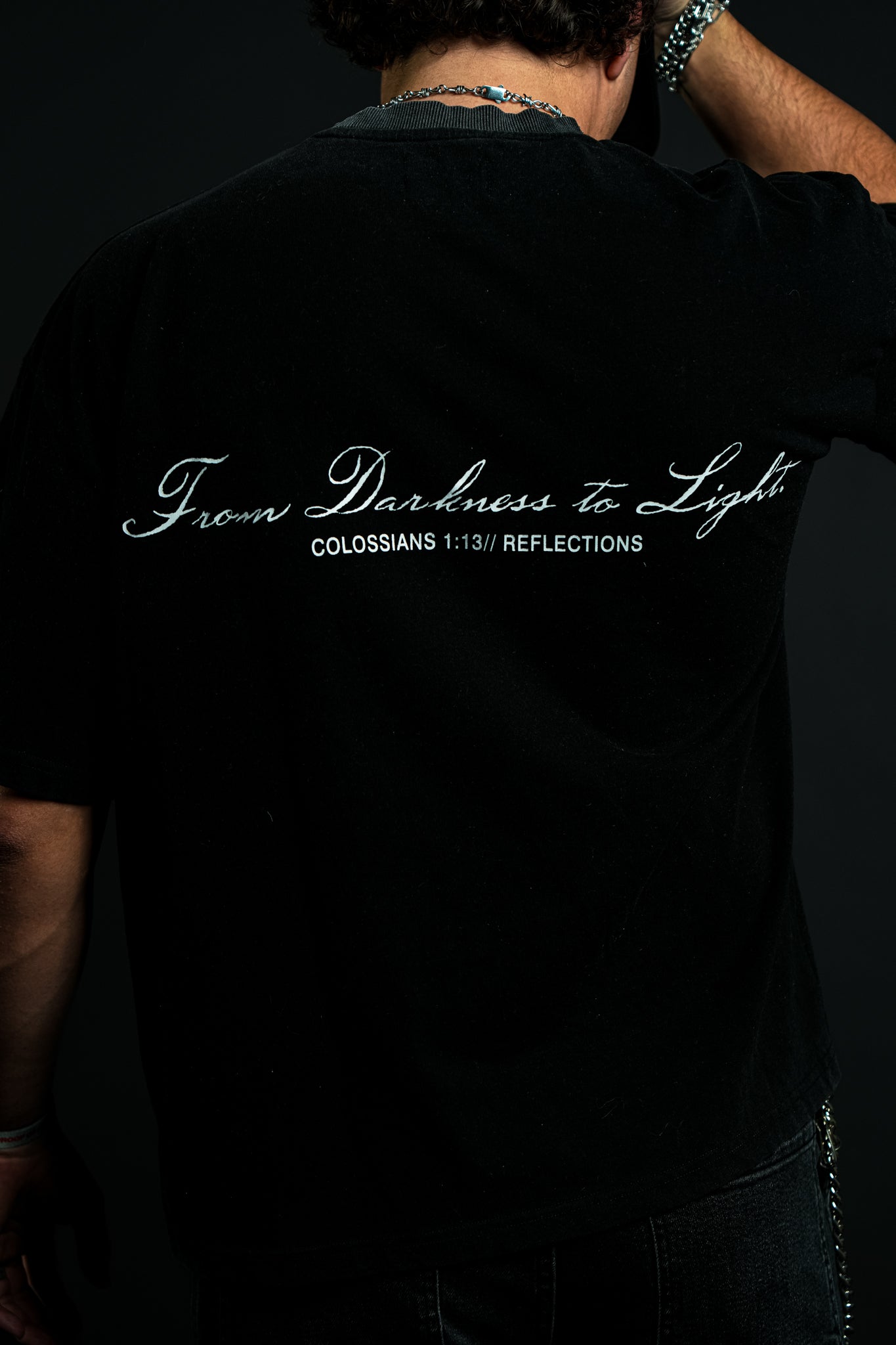 Thorns & Stars "Faded" Tee in Black