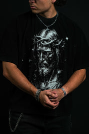 Thorns & Stars "Faded" Tee in Black