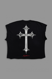 Chrome Cross "Warrior Cut" Tee in Black