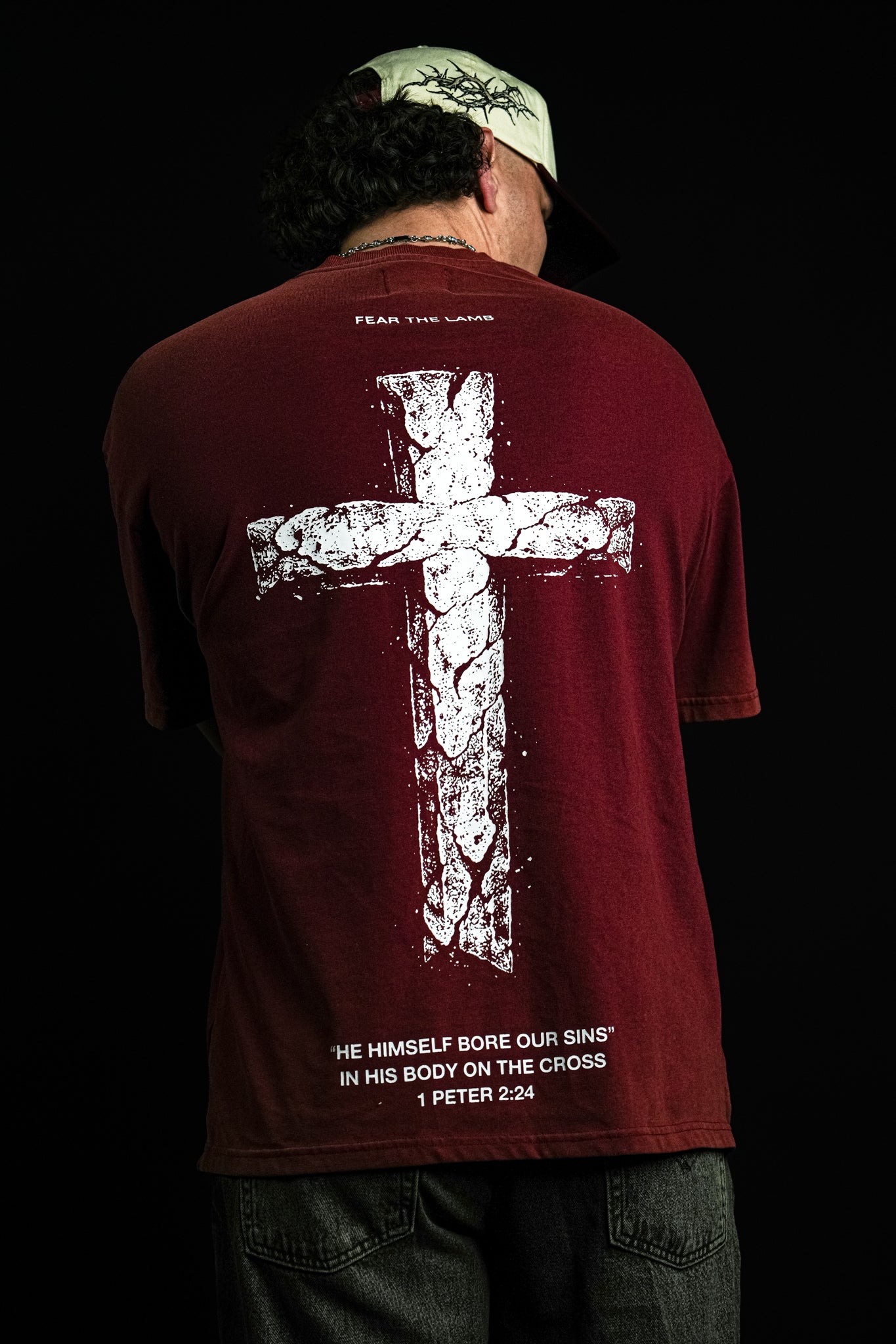 Bore Our Sin "Faded" Tee in Red