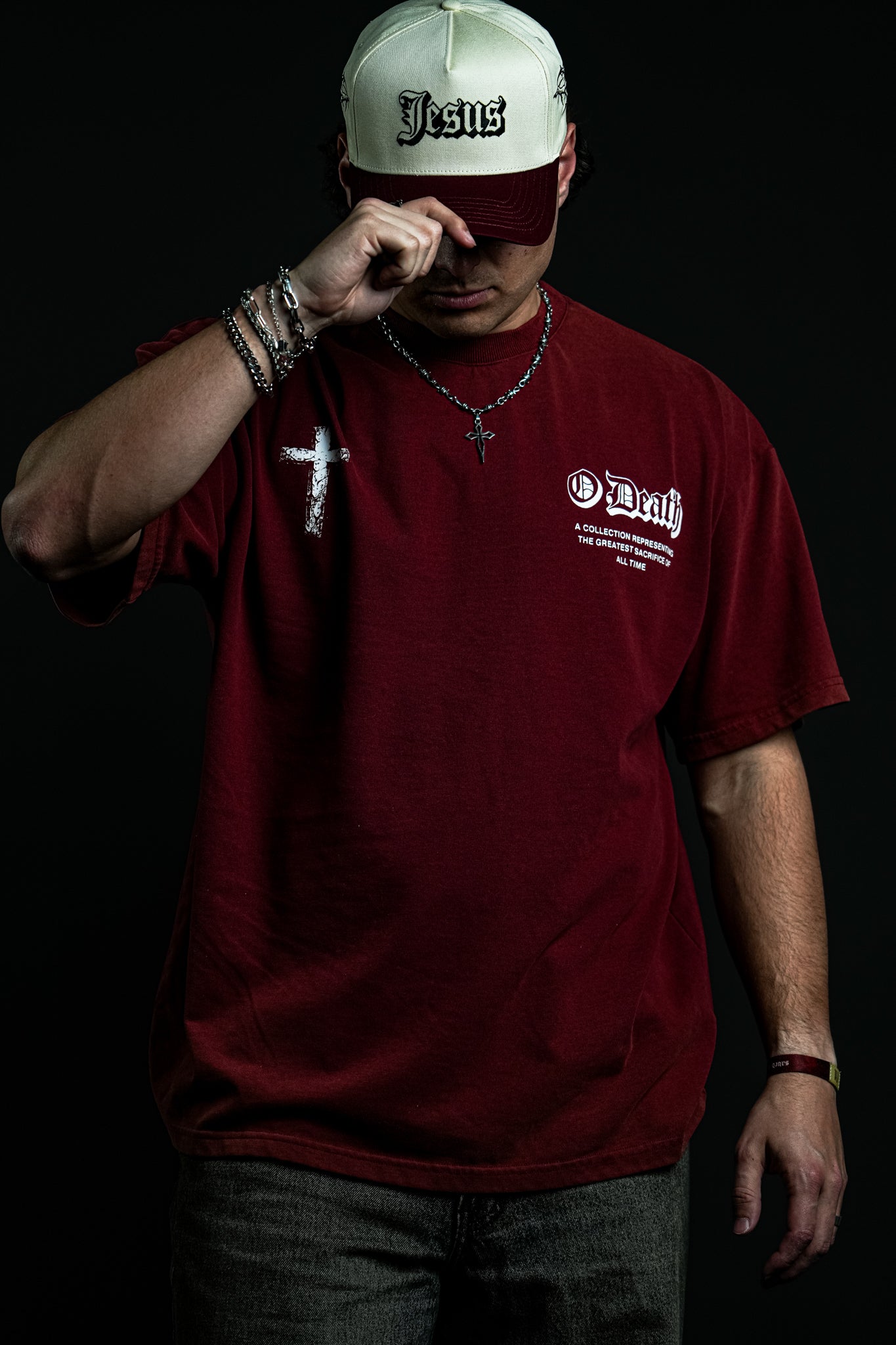 Bore Our Sin "Faded" Tee in Red