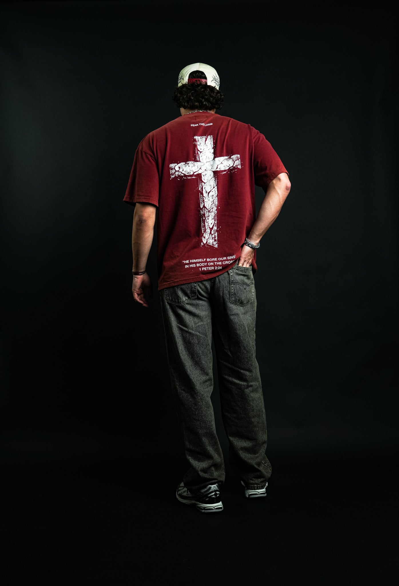 Bore Our Sin "Faded" Tee in Red