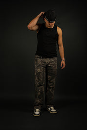 Crown "Ribbed" Tank in Black