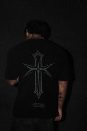 Eternal Cross “Waffle” Tee in Vintage Black