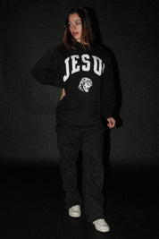 Jesus "Mock Neck" Women’s Sweatshirt in Black
