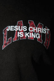 Jesus is King “Rend Cut” Tee in Vintage Black