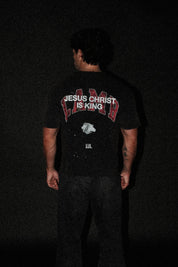 Jesus is King “Rend Cut” Tee in Vintage Black