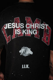 Jesus is King “Rend Cut” Tee in Vintage Black