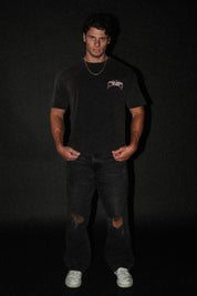 Jesus is King “Rend Cut” Tee in Vintage Black
