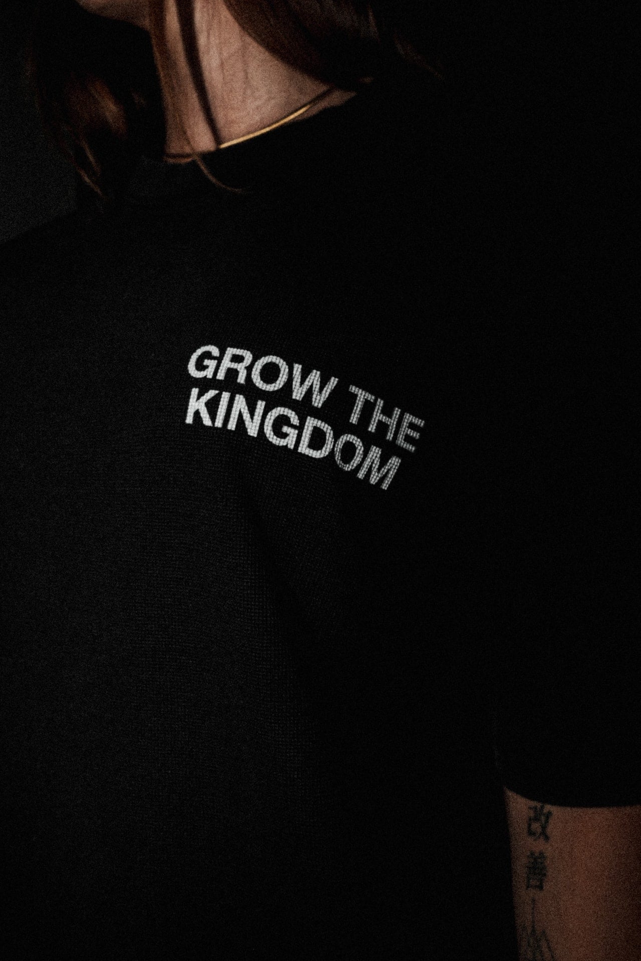 Grow the Kingdom “Waffle” Tee in Vintage Black