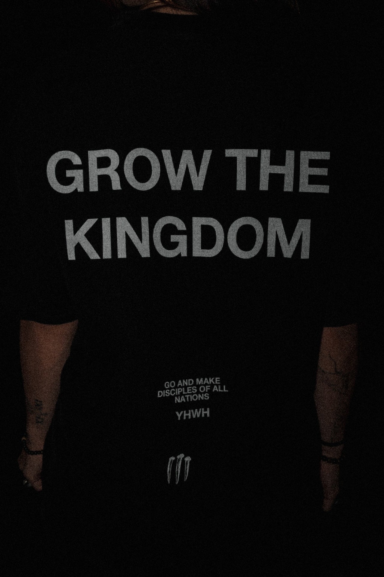 Grow the Kingdom “Waffle” Tee in Vintage Black