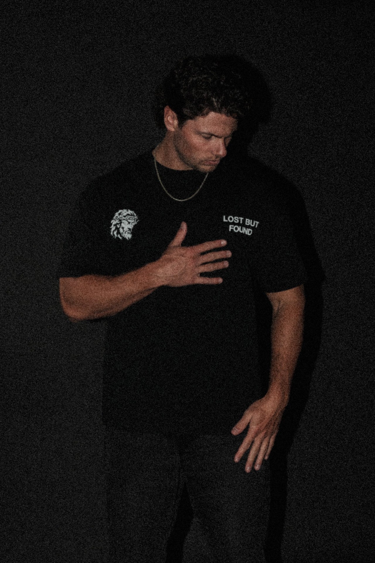 Lost But Found “Cotton” Tee in Black