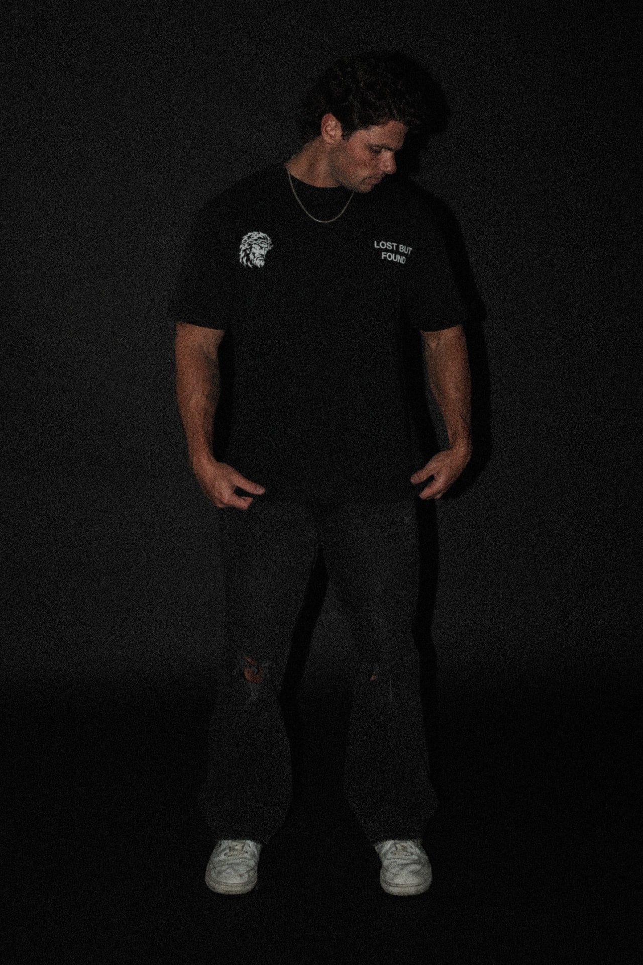 Lost But Found “Cotton” Tee in Black