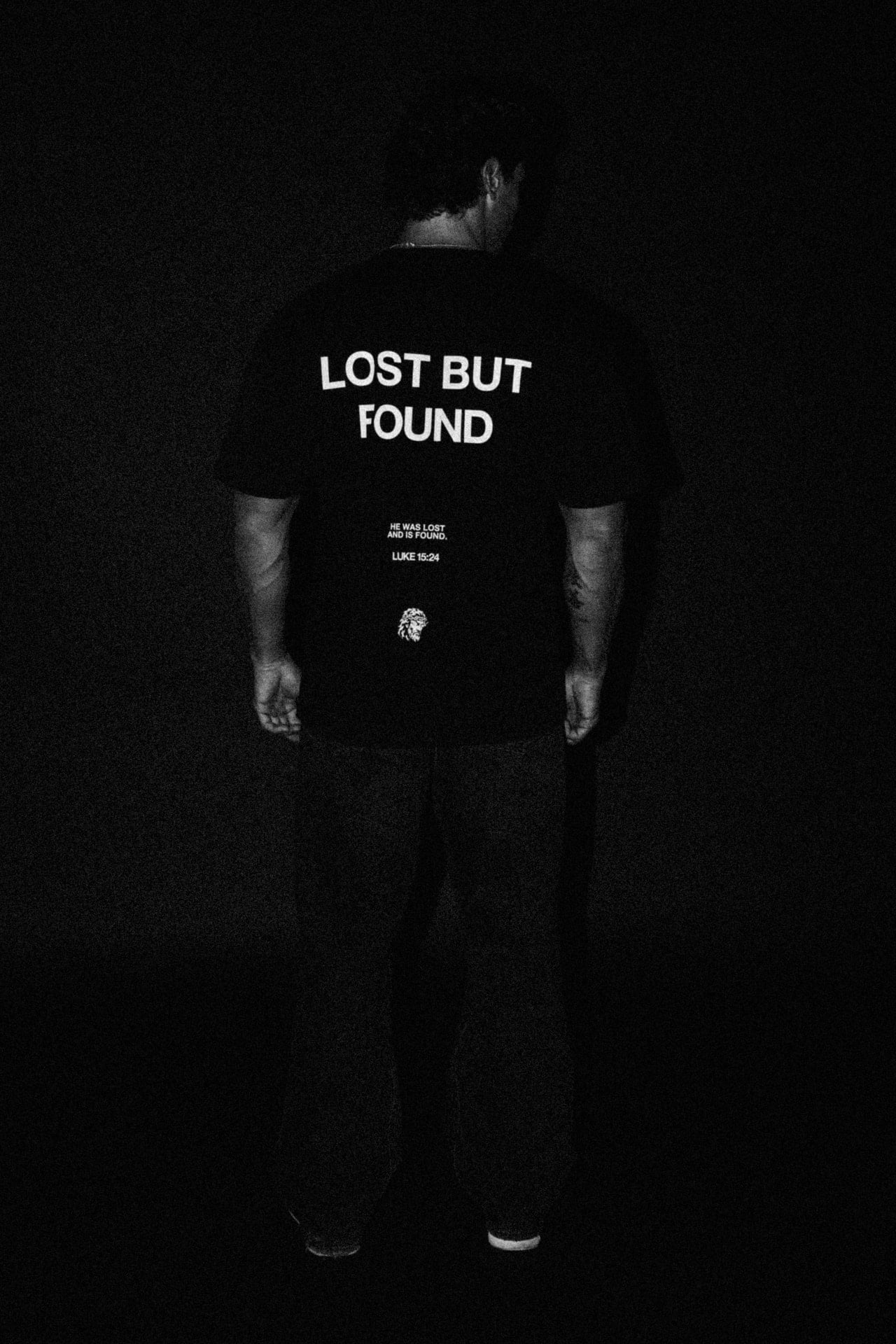Lost But Found “Cotton” Tee in Black