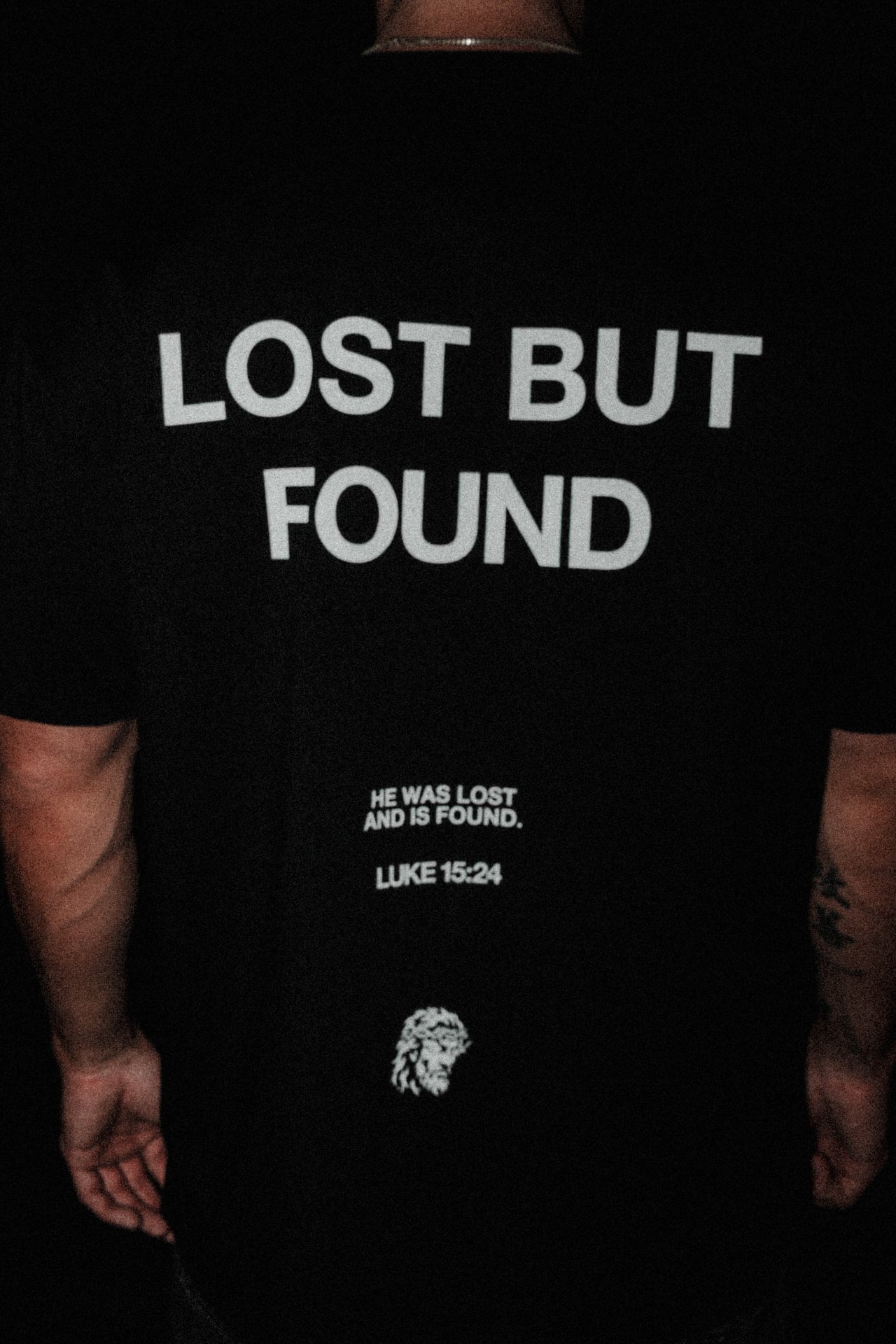 Lost But Found “Cotton” Tee in Black