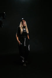 Angel "Faded" Crop Tee in Black