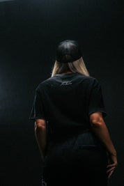 Angel "Faded" Crop Tee in Black