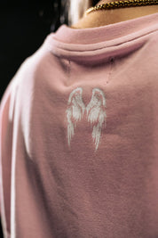 Fear the Lamb "Faded" Crop Tee in Pink