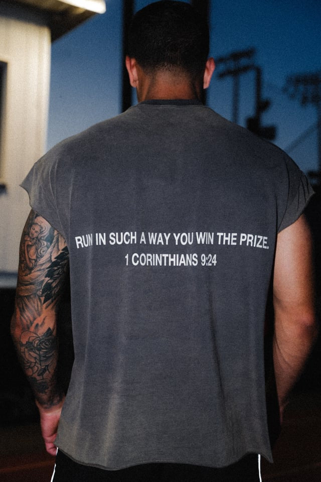 The Prize "Warrior Cut" Tee in Grey