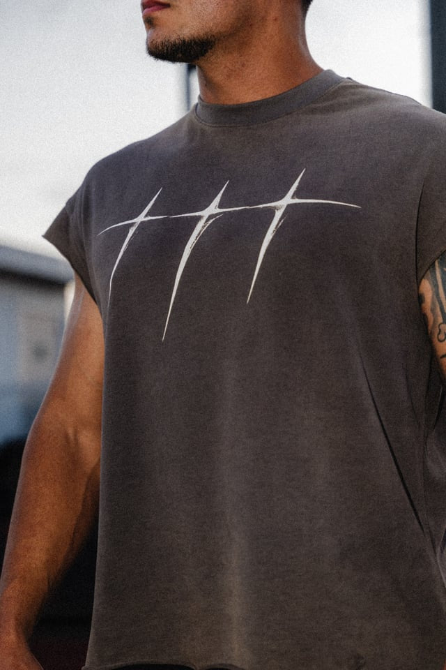 The Prize "Warrior Cut" Tee in Grey