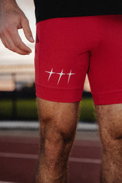 Running For Christ "Race" Half Tights in Red