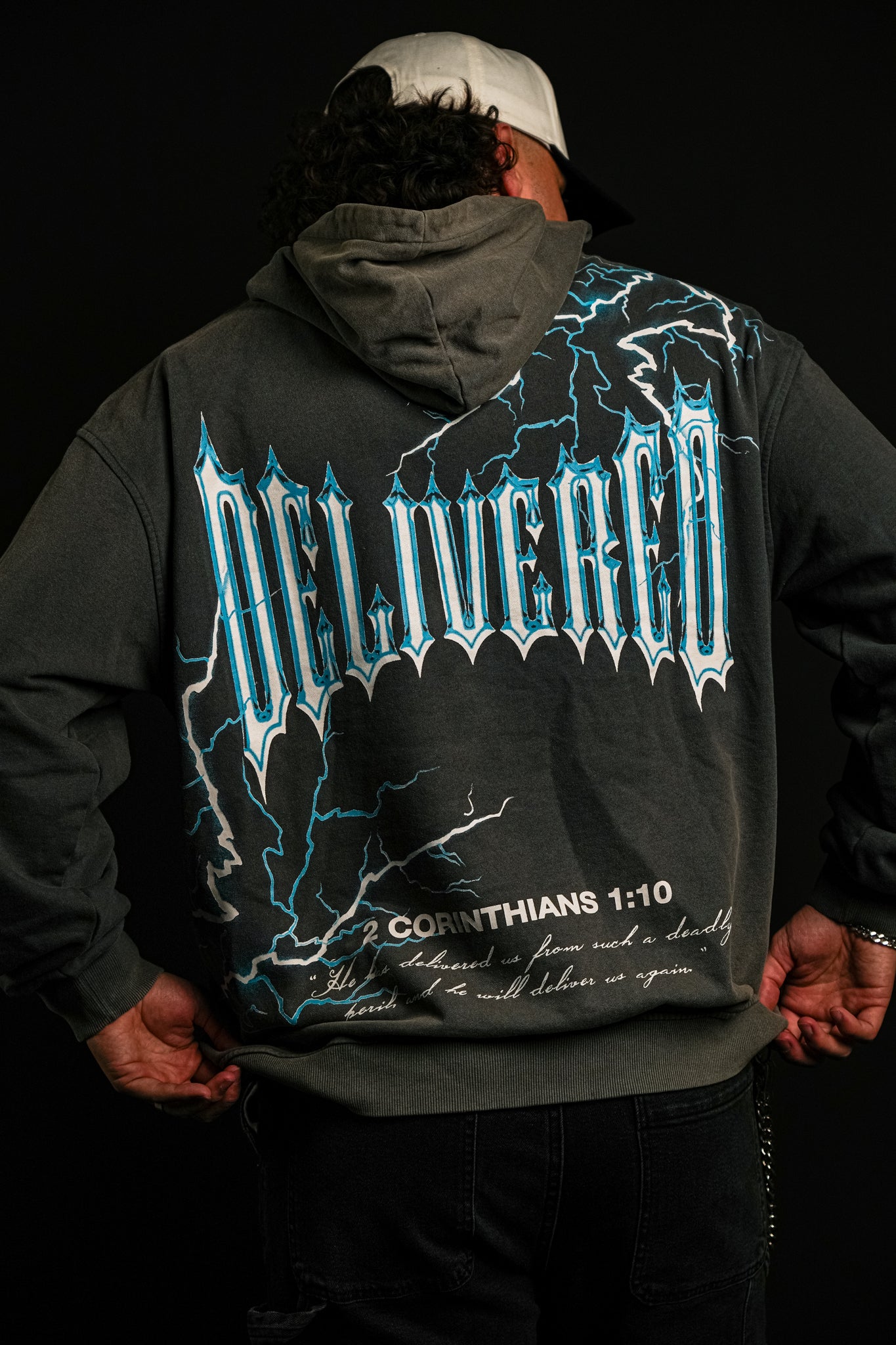 Storm of Deliverance "Faded" Hoodie in Gray