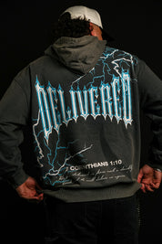 Storm of Deliverance "Faded" Hoodie in Gray
