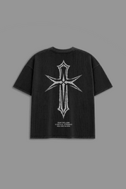 Eternal Cross “Waffle” Tee in Vintage Black