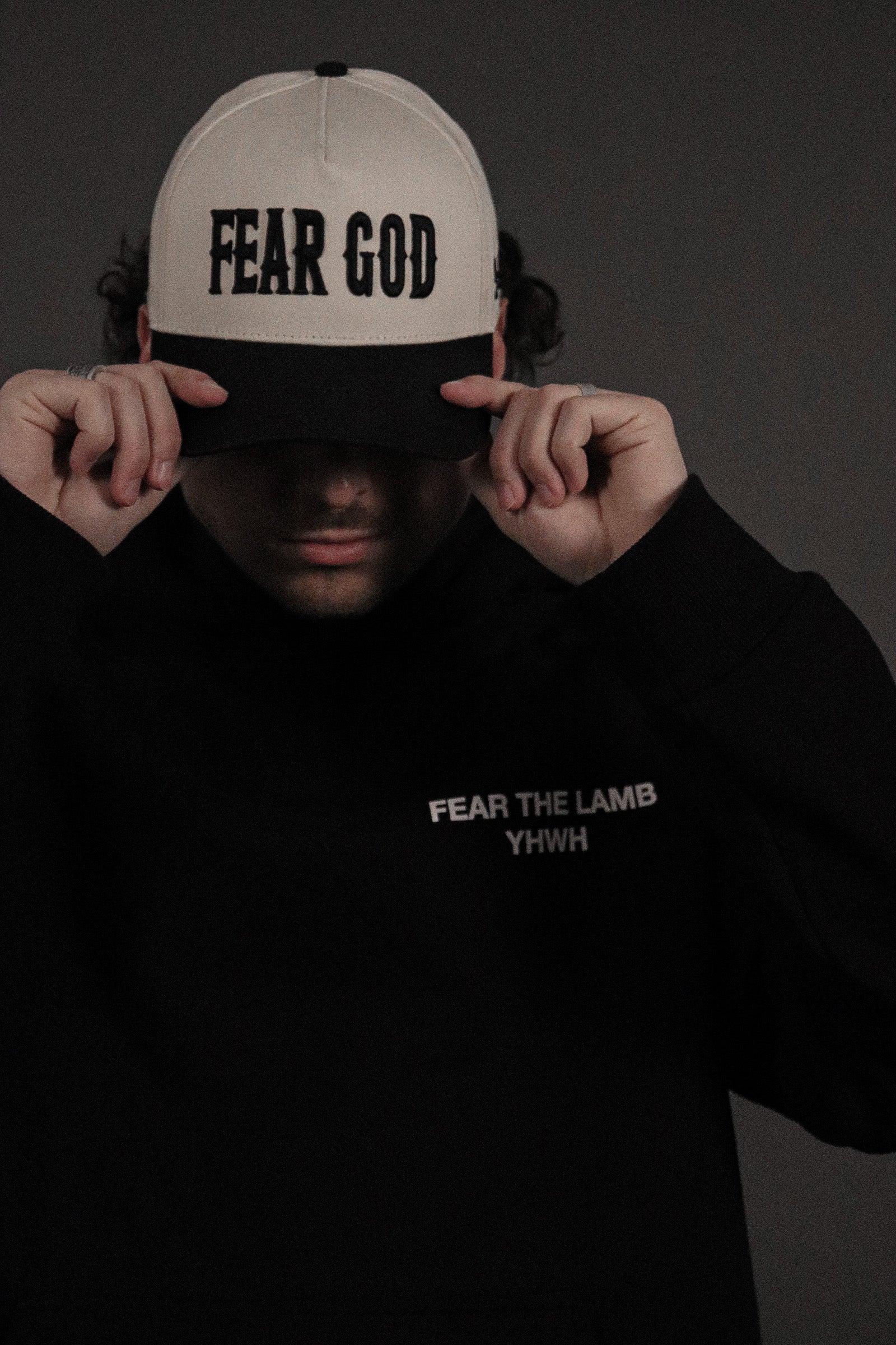 Fear God 5 Panel Hat in Natural/Black
