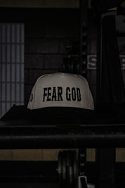 FEAR GOD 5 PANEL HAT IN NATURAL/BLACK